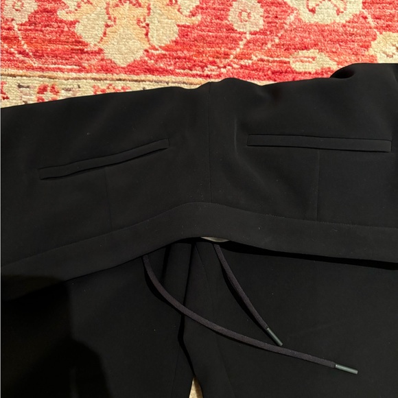 Alexander Wang Pull Cord Slit Bottom Black Pants - Picture 3 of 4